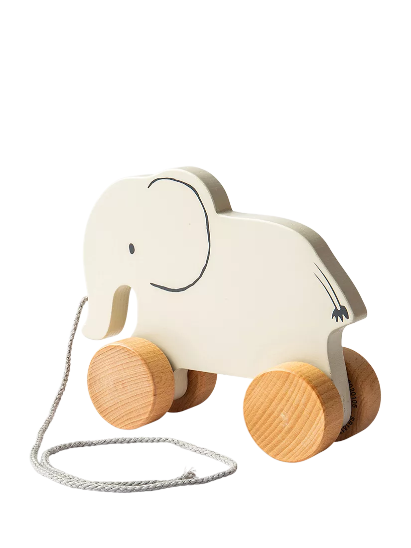John Lewis wooden pull-along elephant toy - British product