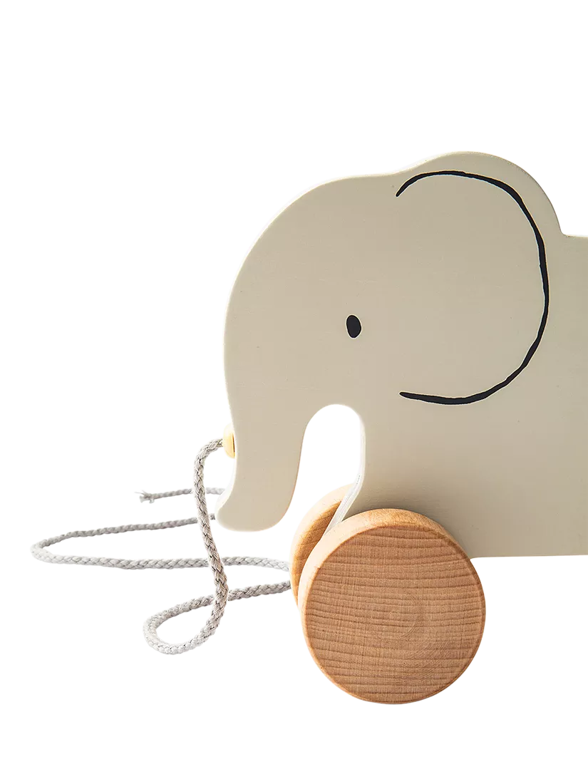John Lewis wooden pull-along elephant toy - British product
