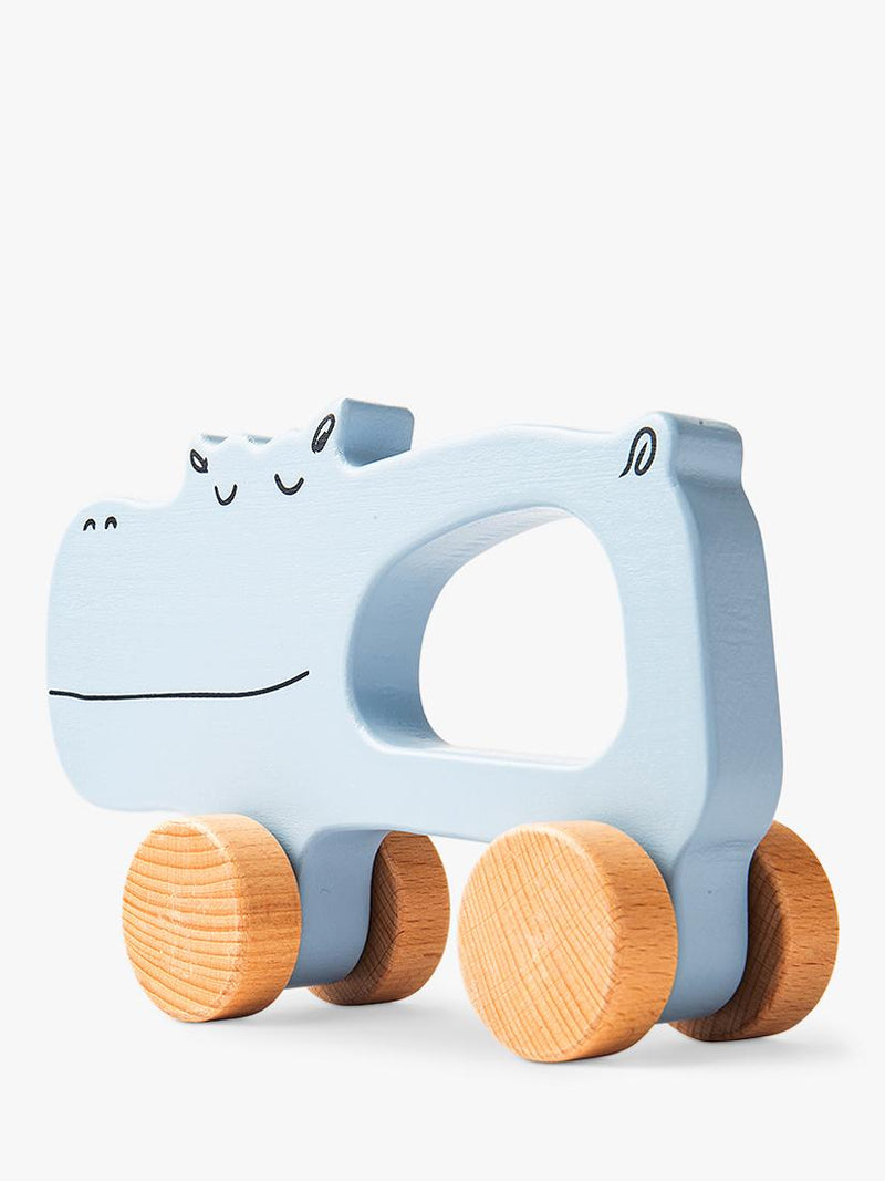John Lewis push-along hippo toy FSC beechwood, UK version