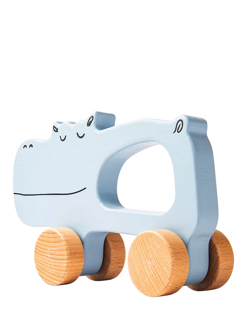 John Lewis push-along hippo toy FSC beechwood, UK version