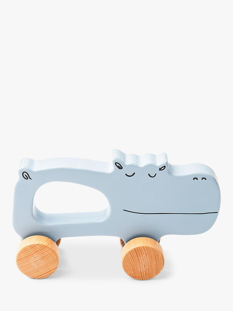 John Lewis push-along hippo toy FSC beechwood, UK version
