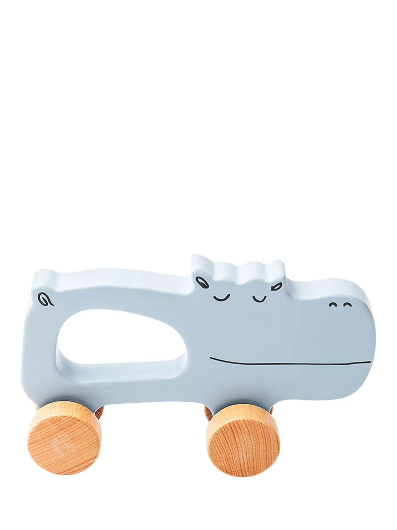 John Lewis push-along hippo toy FSC beechwood, UK version