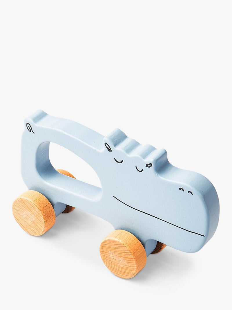 John Lewis push-along hippo toy FSC beechwood, UK version