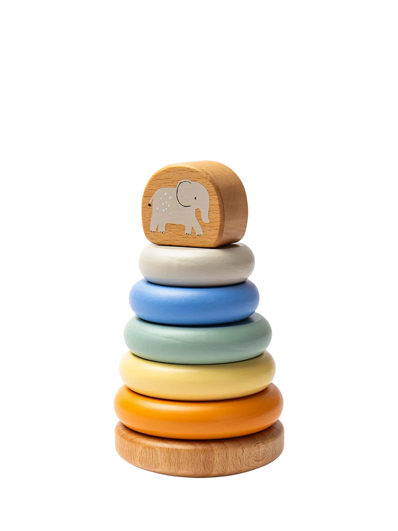 John Lewis safari stacking toy with elephant, imported from the UK
