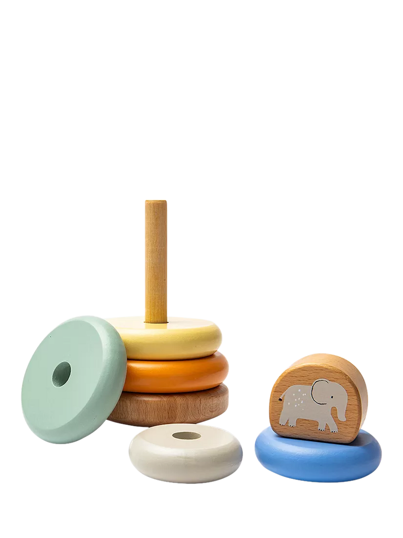 John Lewis safari stacking toy with elephant, imported from the UK