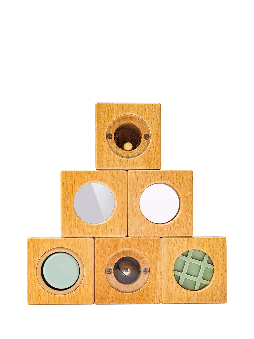 John Lewis FSC-certified wooden sensory cubes (British brand)