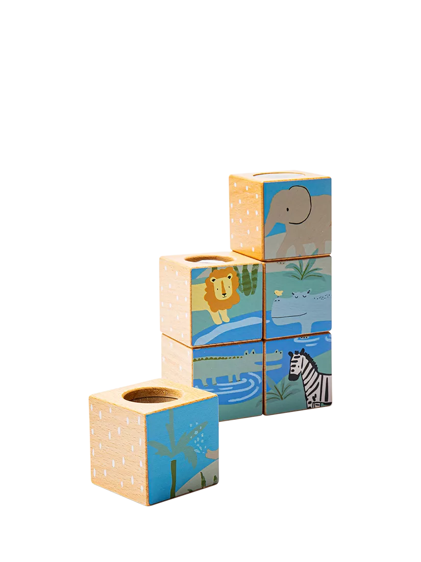 John Lewis FSC-certified wooden sensory cubes (British brand)