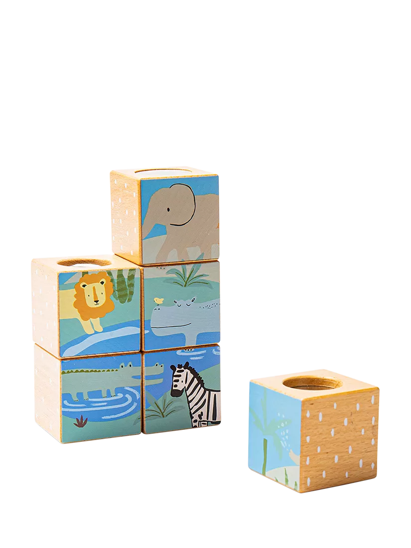 John Lewis FSC-certified wooden sensory cubes (British brand)