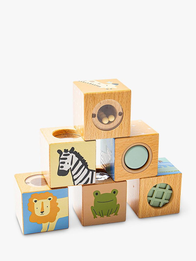John Lewis FSC-certified wooden sensory cubes (British brand)