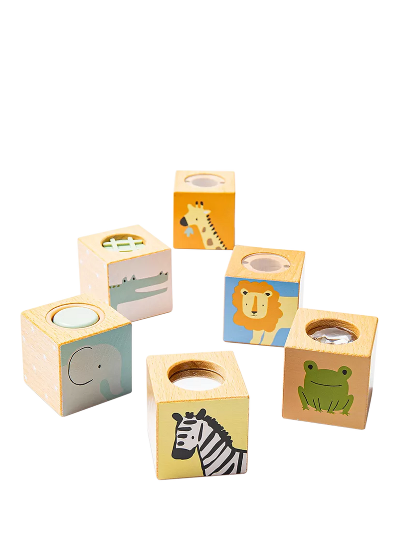 John Lewis FSC-certified wooden sensory cubes (British brand)
