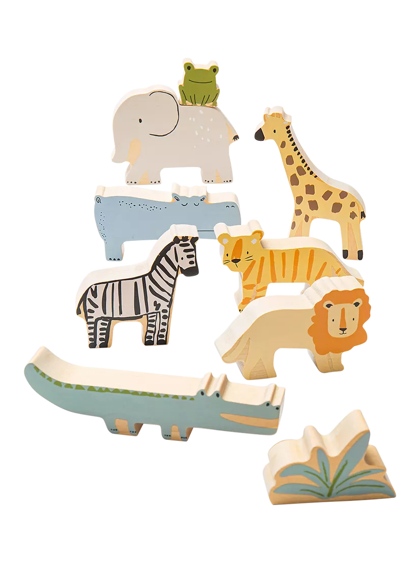 John Lewis Wooden Stacking Animals FSC-certified birchwood toy (British brand)
