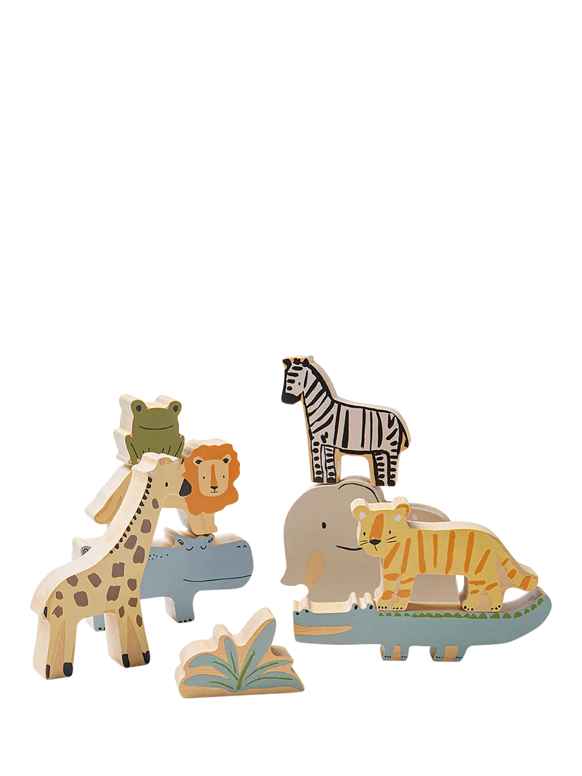 John Lewis Wooden Stacking Animals FSC-certified birchwood toy (British brand)
