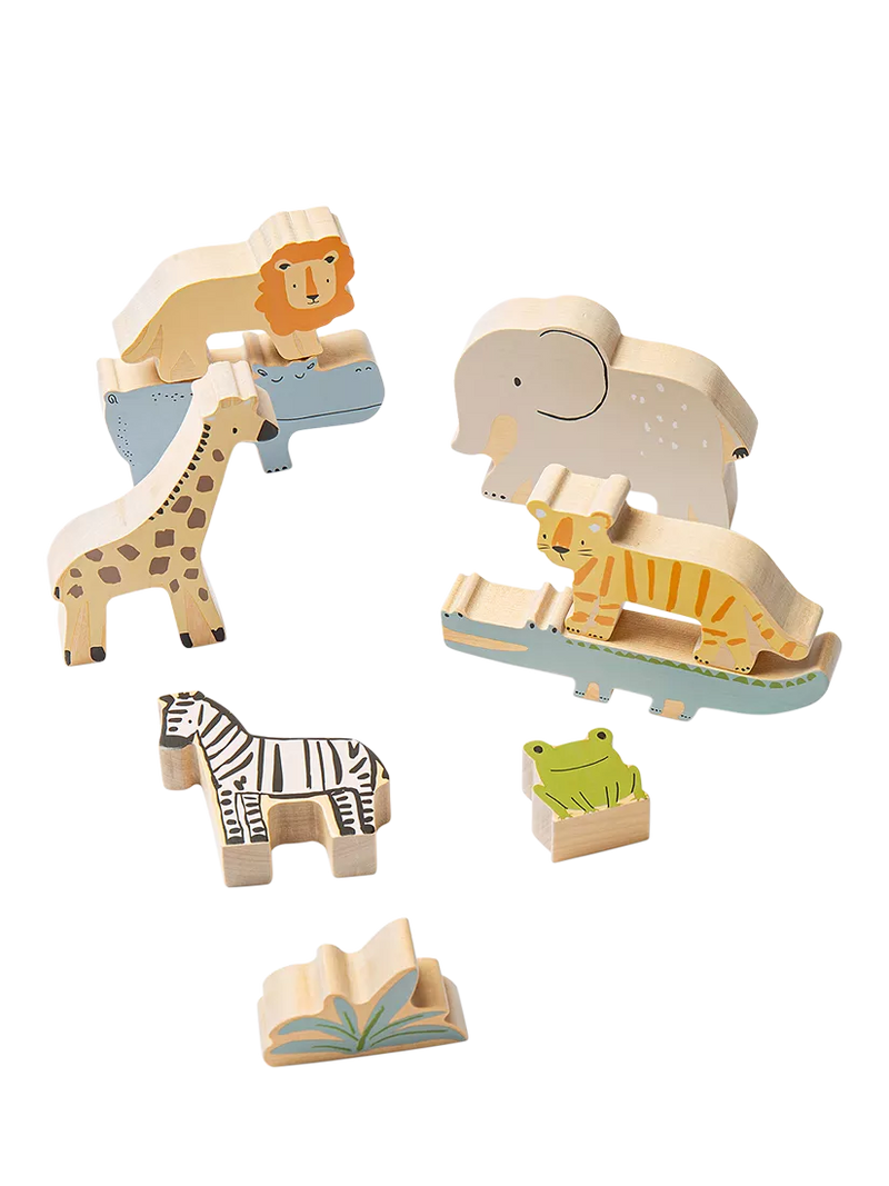 John Lewis Wooden Stacking Animals FSC-certified birchwood toy (British brand)