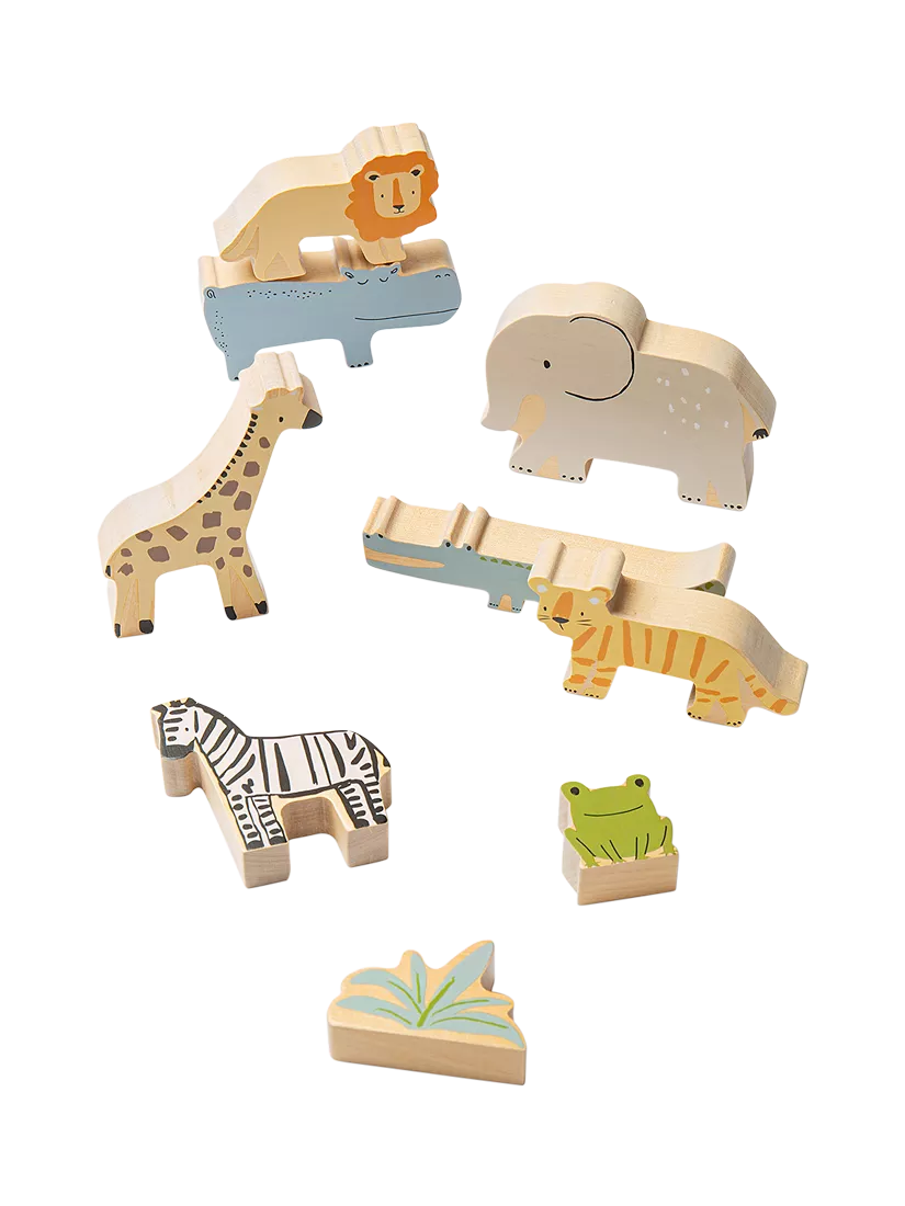 John Lewis Wooden Stacking Animals FSC-certified birchwood toy (British brand)