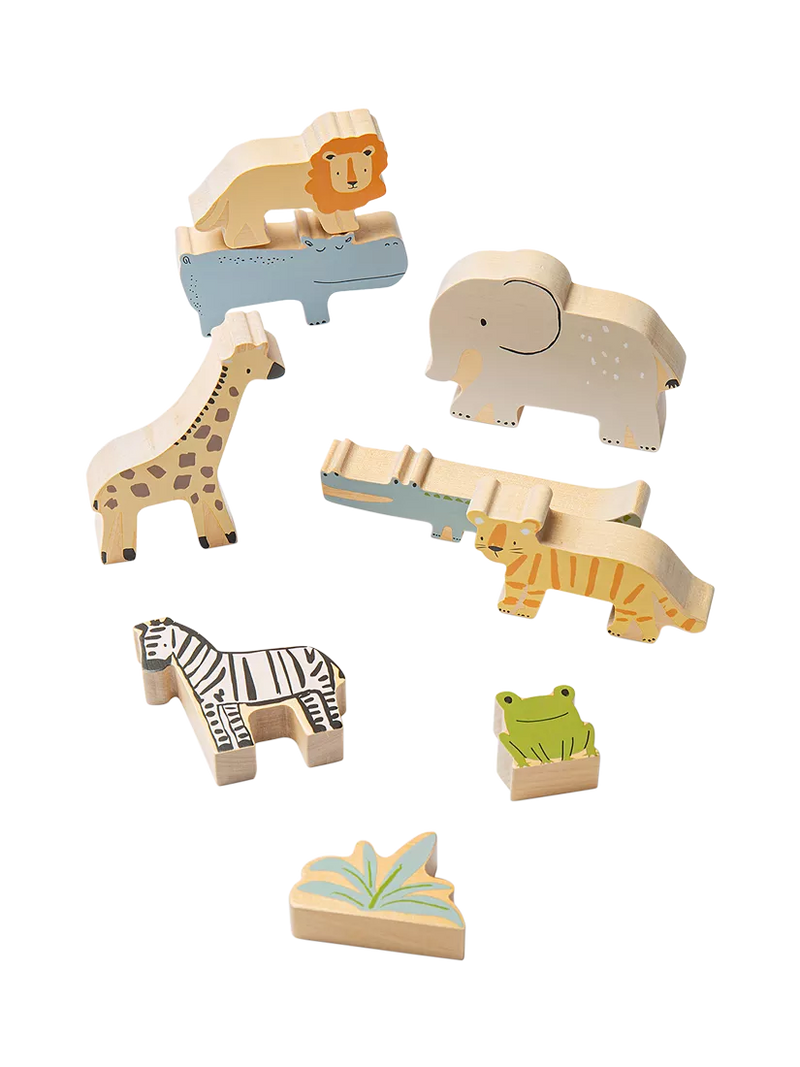 John Lewis Wooden Stacking Animals FSC-certified birchwood toy (British brand)