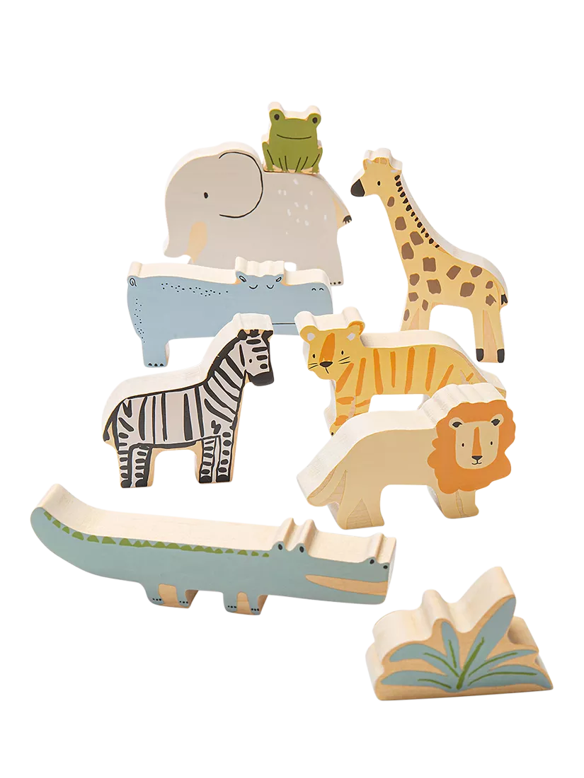 John Lewis Wooden Stacking Animals FSC-certified birchwood toy (British brand)