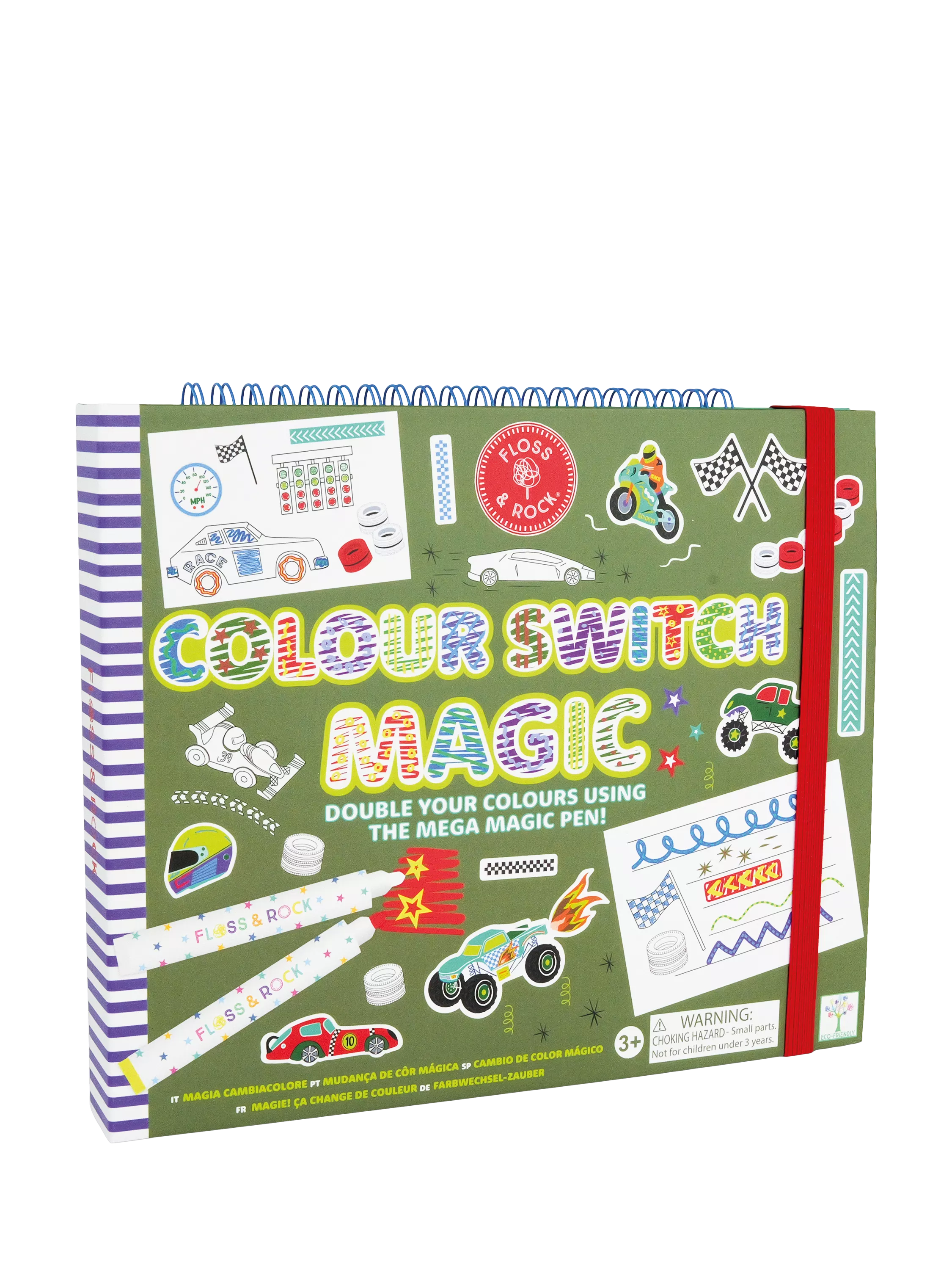 Floss & Rock Colour Switch Magic Cars activity book (British brand)