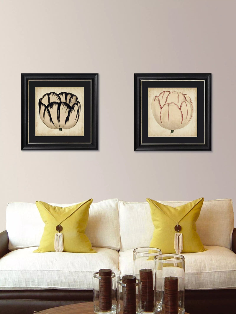 Brookpace Lascelles Pop Floral I framed print 49x49cm, imported from the UK