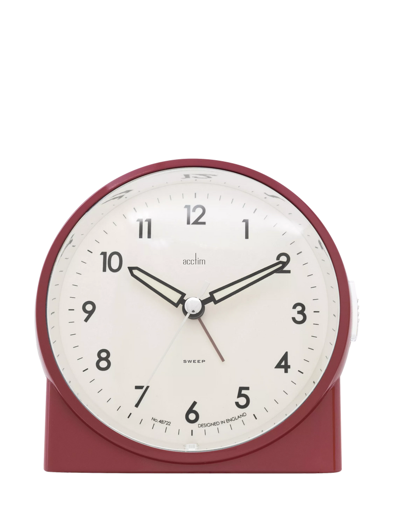 Acctim Grace Non-Ticking Sweep Analogue Alarm Clock