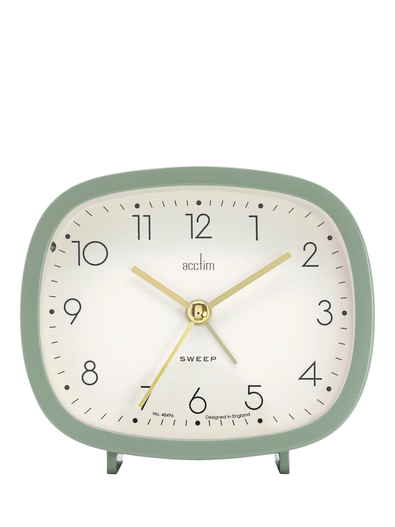 Acctim Ramsey Curved Non-Ticking Sweep Analogue Alarm Clock