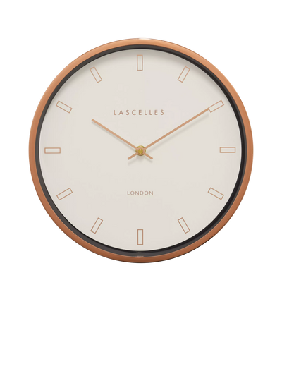 John Lewis Lascelles Brookpace Firecrest Wall Clock, 30cm, Rose Gold- Buy online at McGrocer