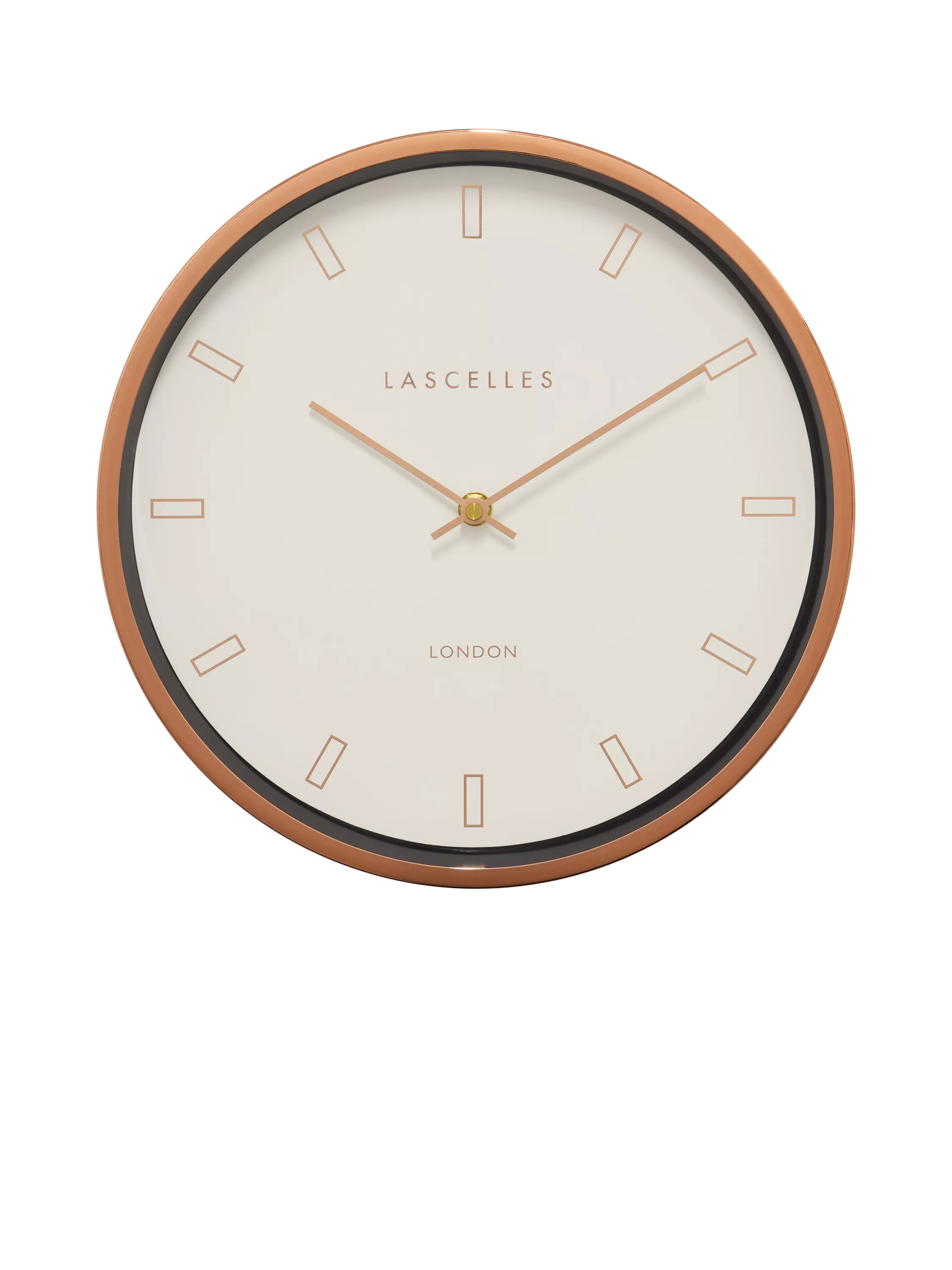 Lascelles Firecrest wall clock 30cm rose gold, UK version