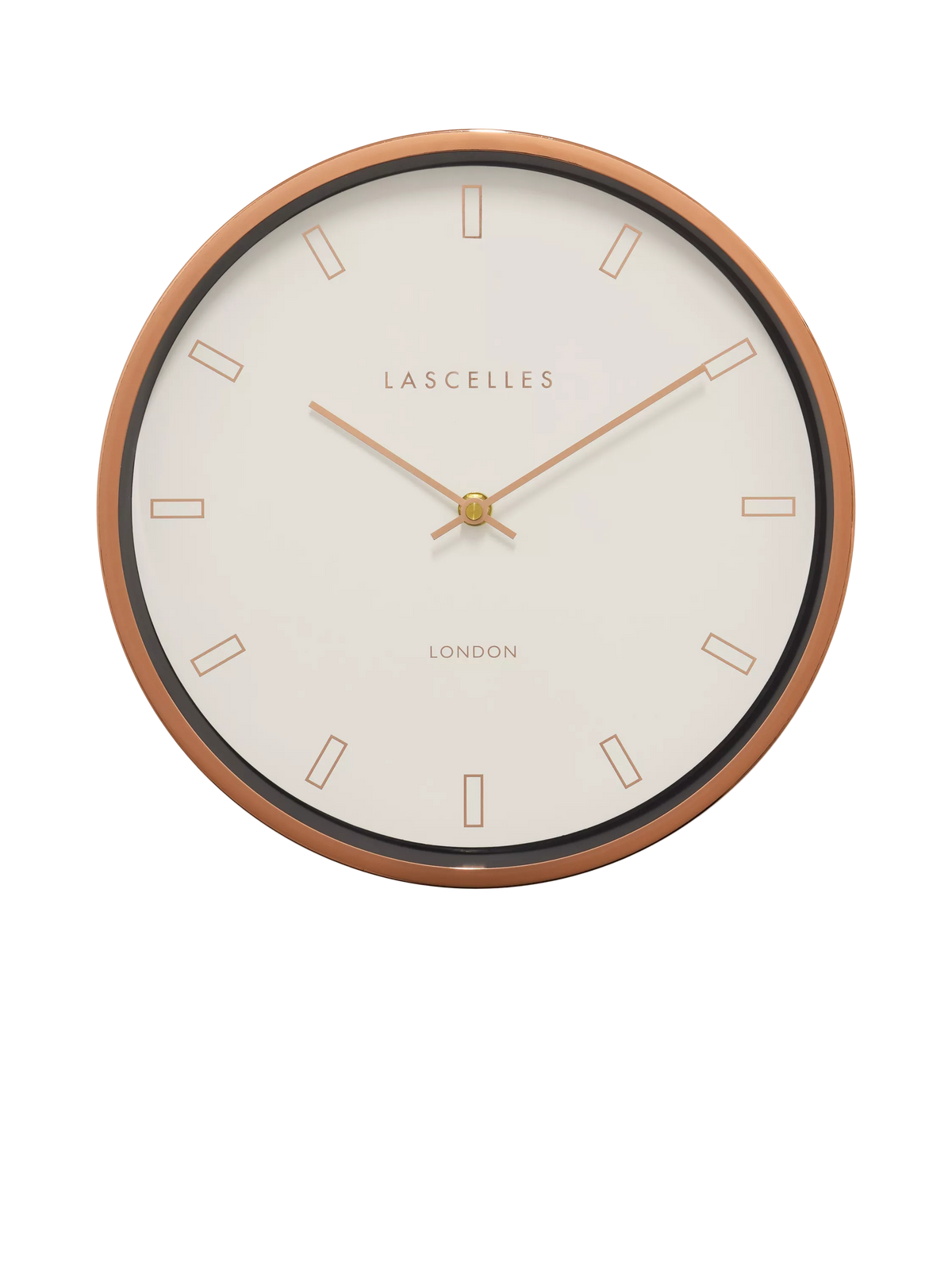 Lascelles Firecrest wall clock 30cm rose gold, UK version