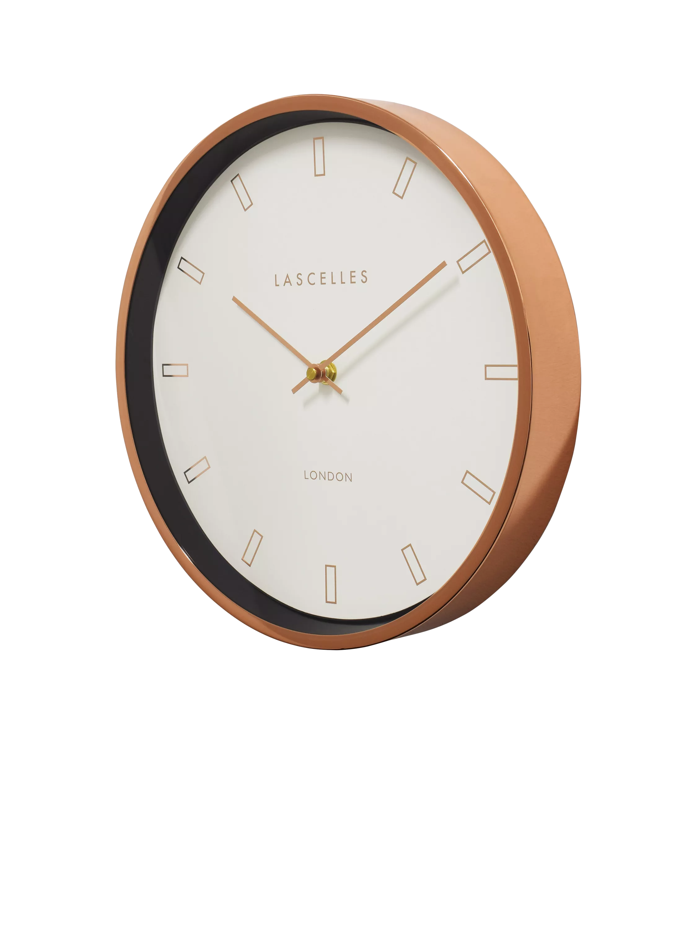 Lascelles Firecrest wall clock 30cm rose gold, UK version