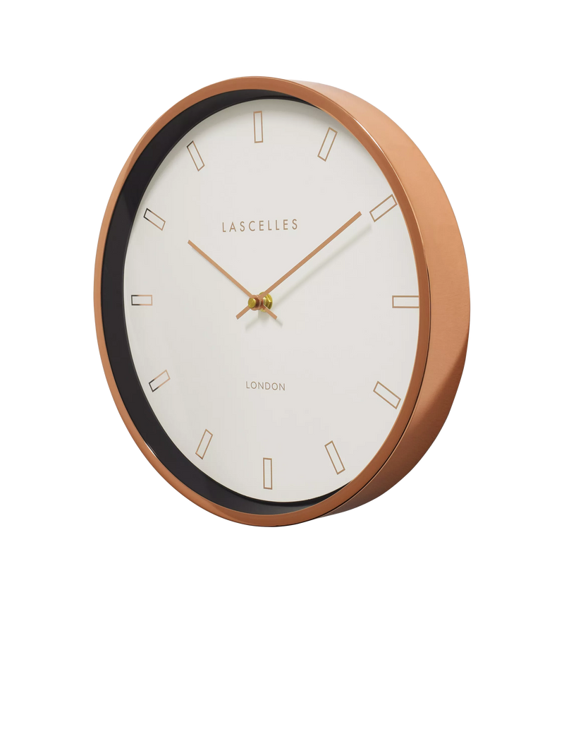 Lascelles Firecrest wall clock 30cm rose gold, UK version