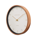 Lascelles Firecrest wall clock 30cm rose gold, UK version