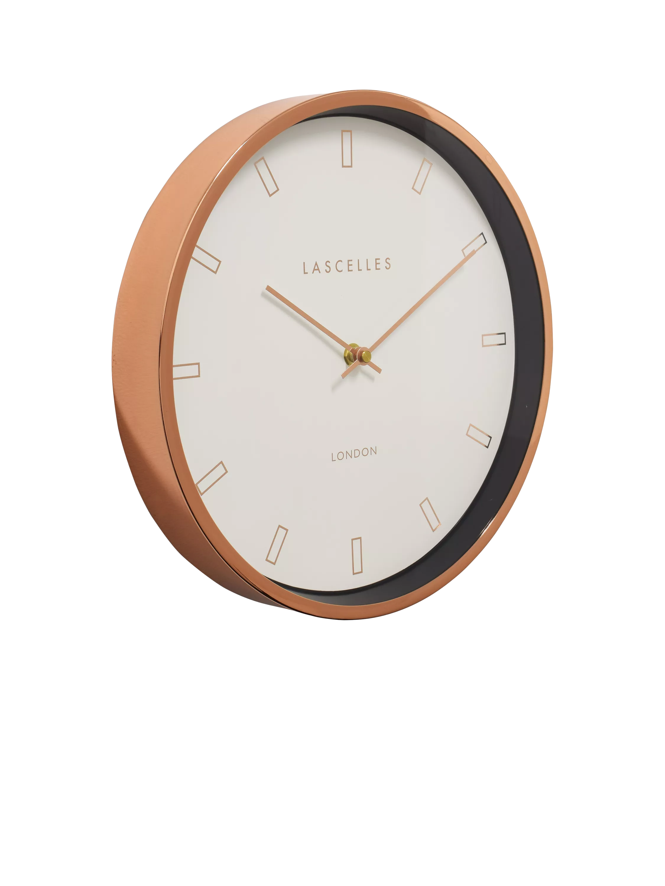 Lascelles Firecrest wall clock 30cm rose gold, UK version