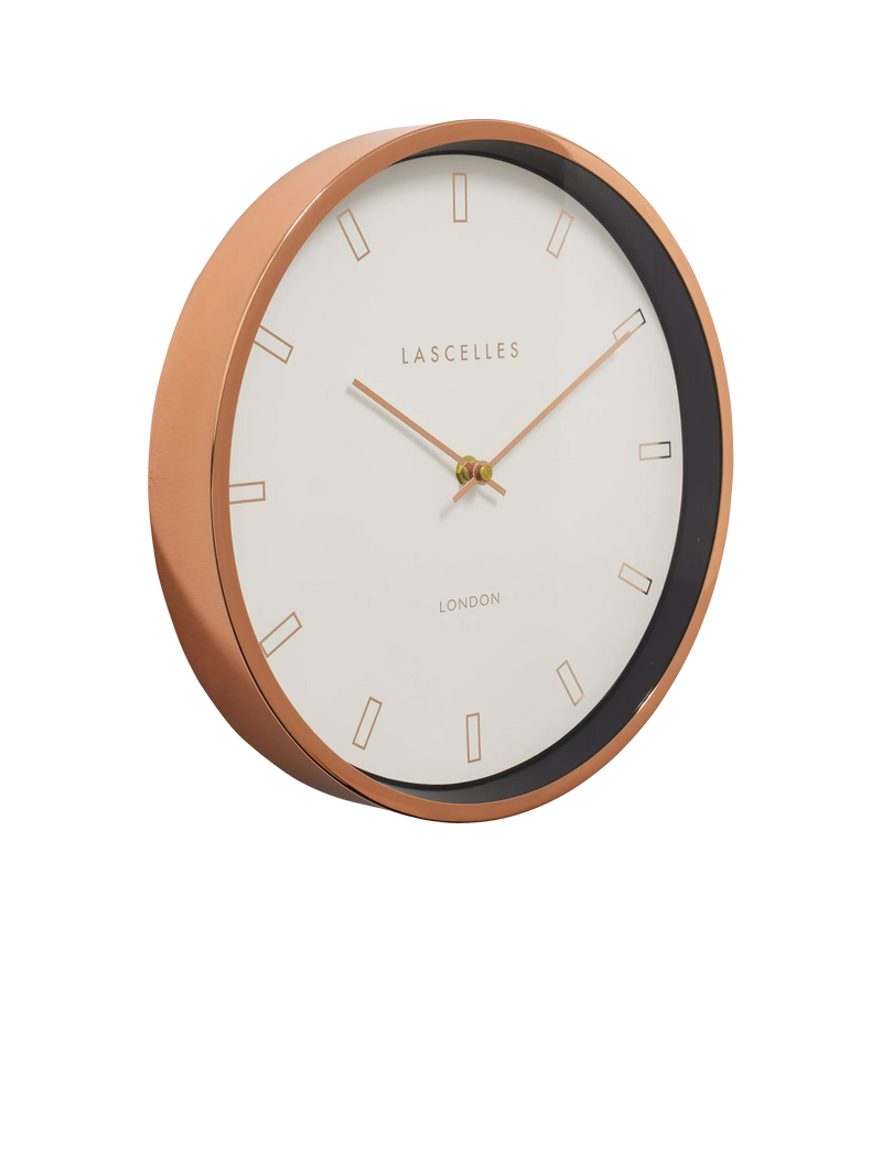Lascelles Firecrest wall clock 30cm rose gold, UK version
