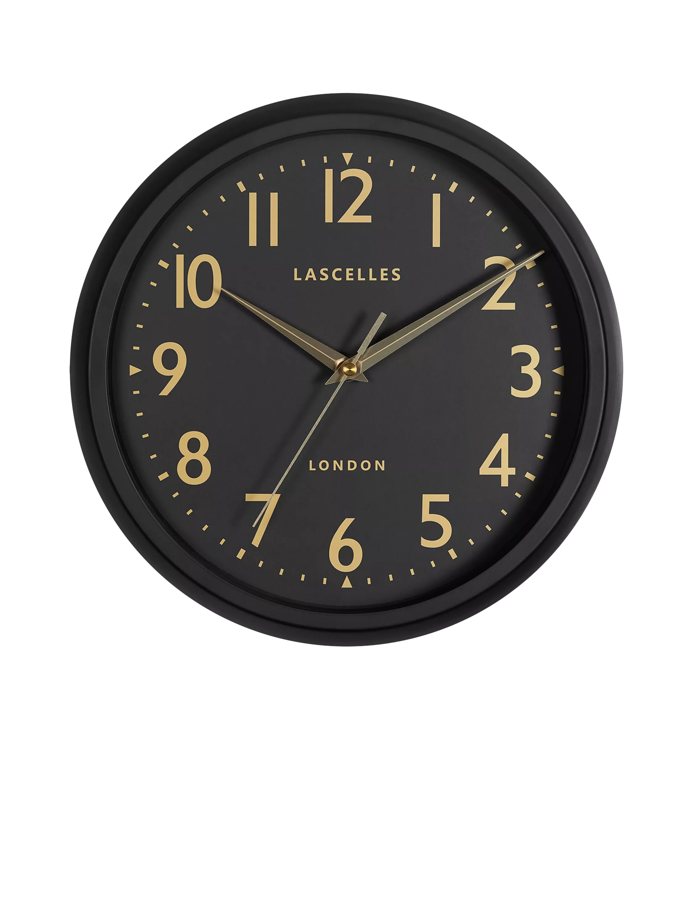 Lascelles retro wall clock with Arabic numerals 30cm, UK version