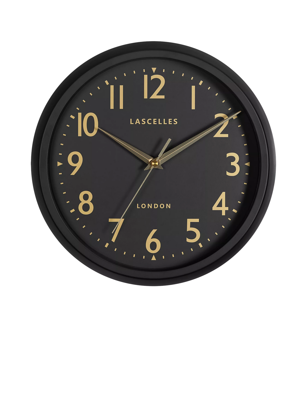 Lascelles retro wall clock with Arabic numerals 30cm, UK version