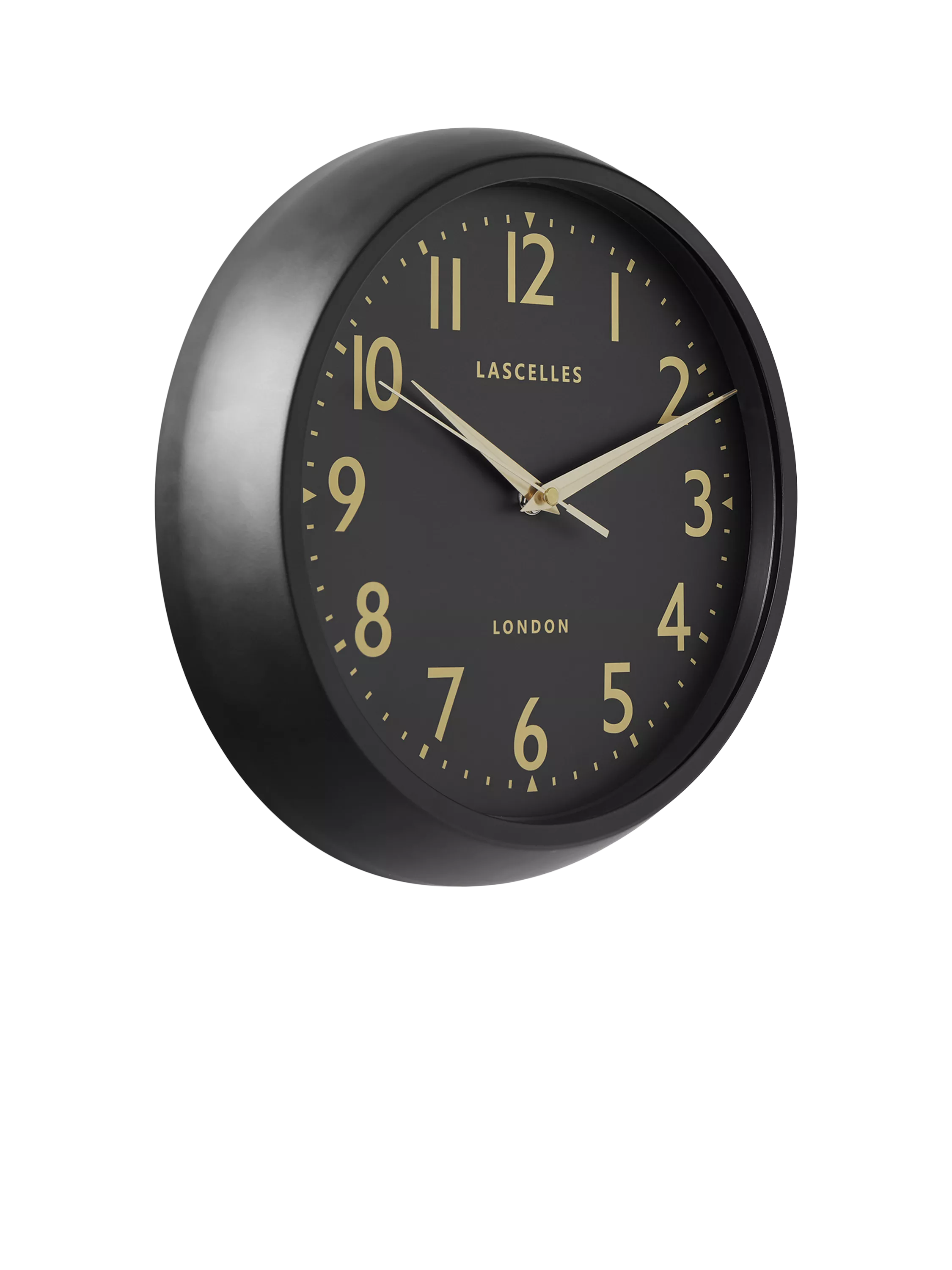 Lascelles retro wall clock with Arabic numerals 30cm, UK version