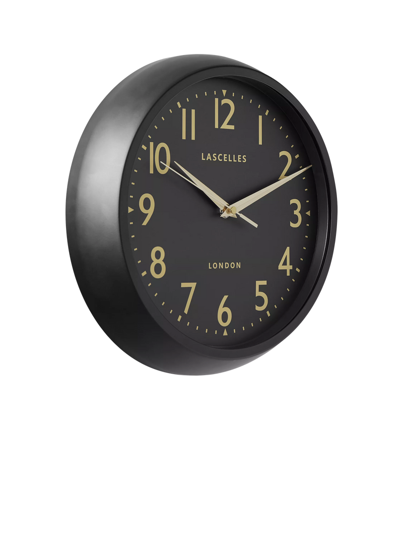 Lascelles retro wall clock with Arabic numerals 30cm, UK version