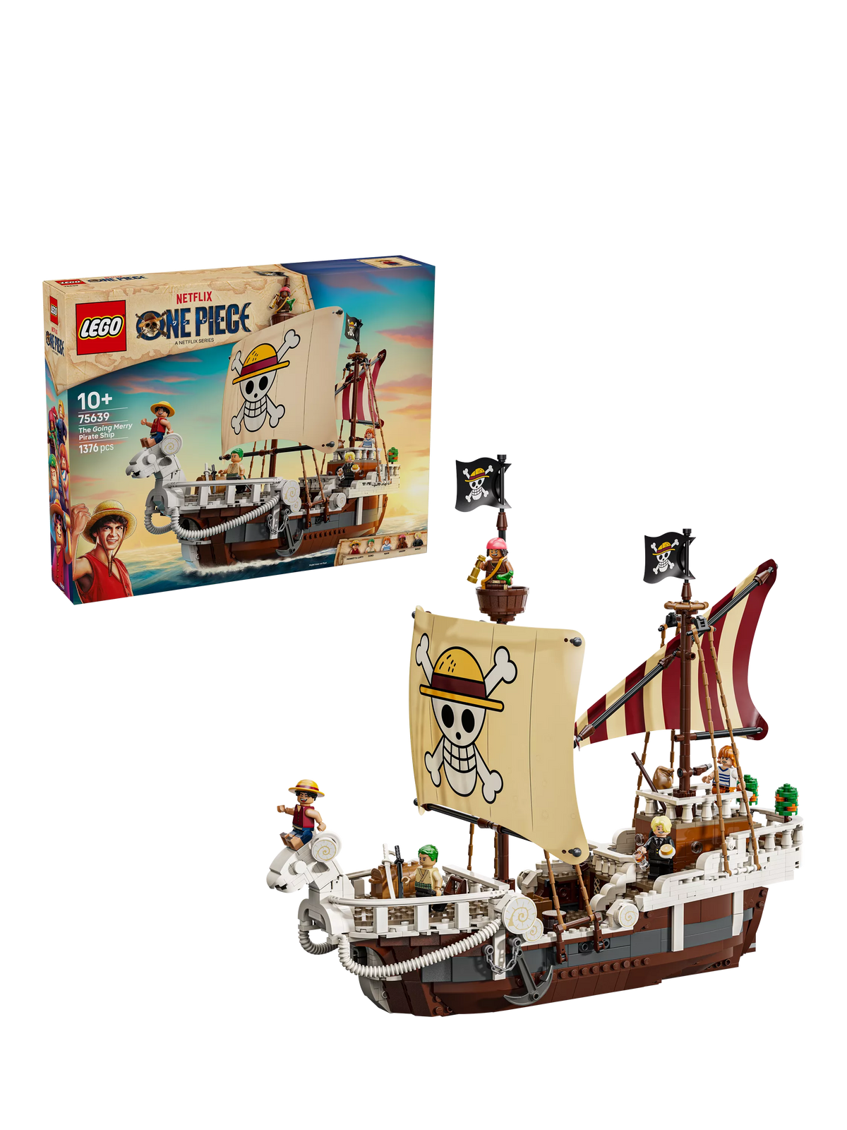 LEGO One Piece Going Merry Pirate Ship 1376 pieces (British brand)