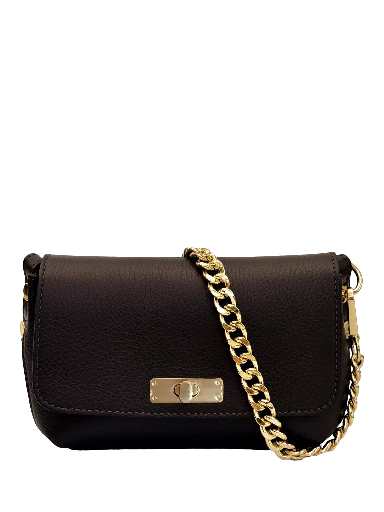 Apatchy London Maisie Mini Leather Crossbody Bag with Slim Flat Crossbody Strap