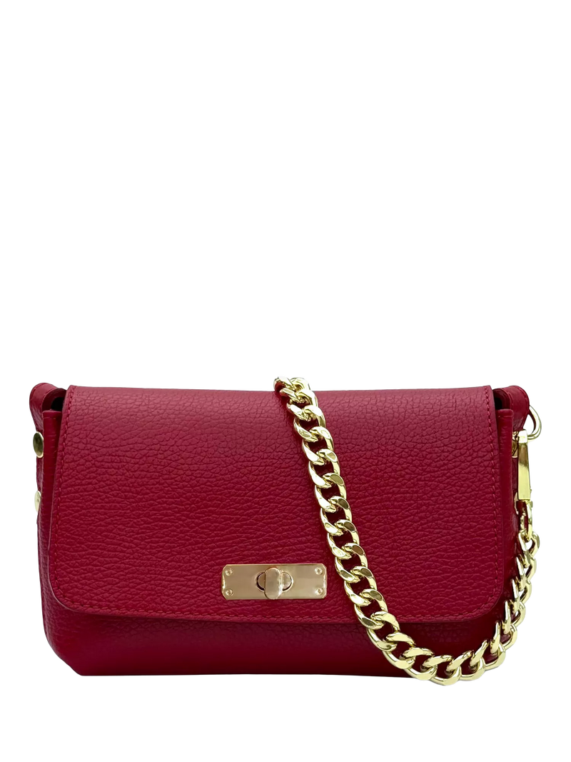 Apatchy London Maisie Mini Leather Crossbody Bag with Slim Flat Crossbody Strap