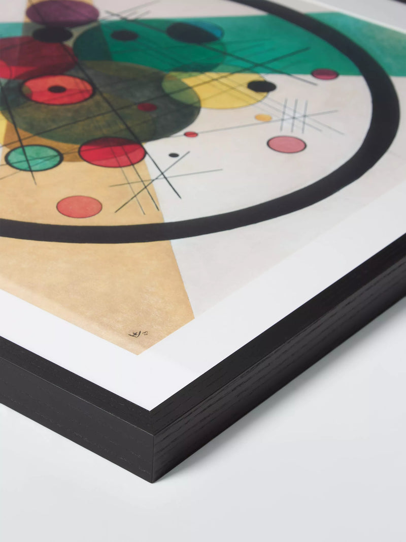 John Lewis framed print 'Circles in a Circle' 63x63cm, imported from the UK