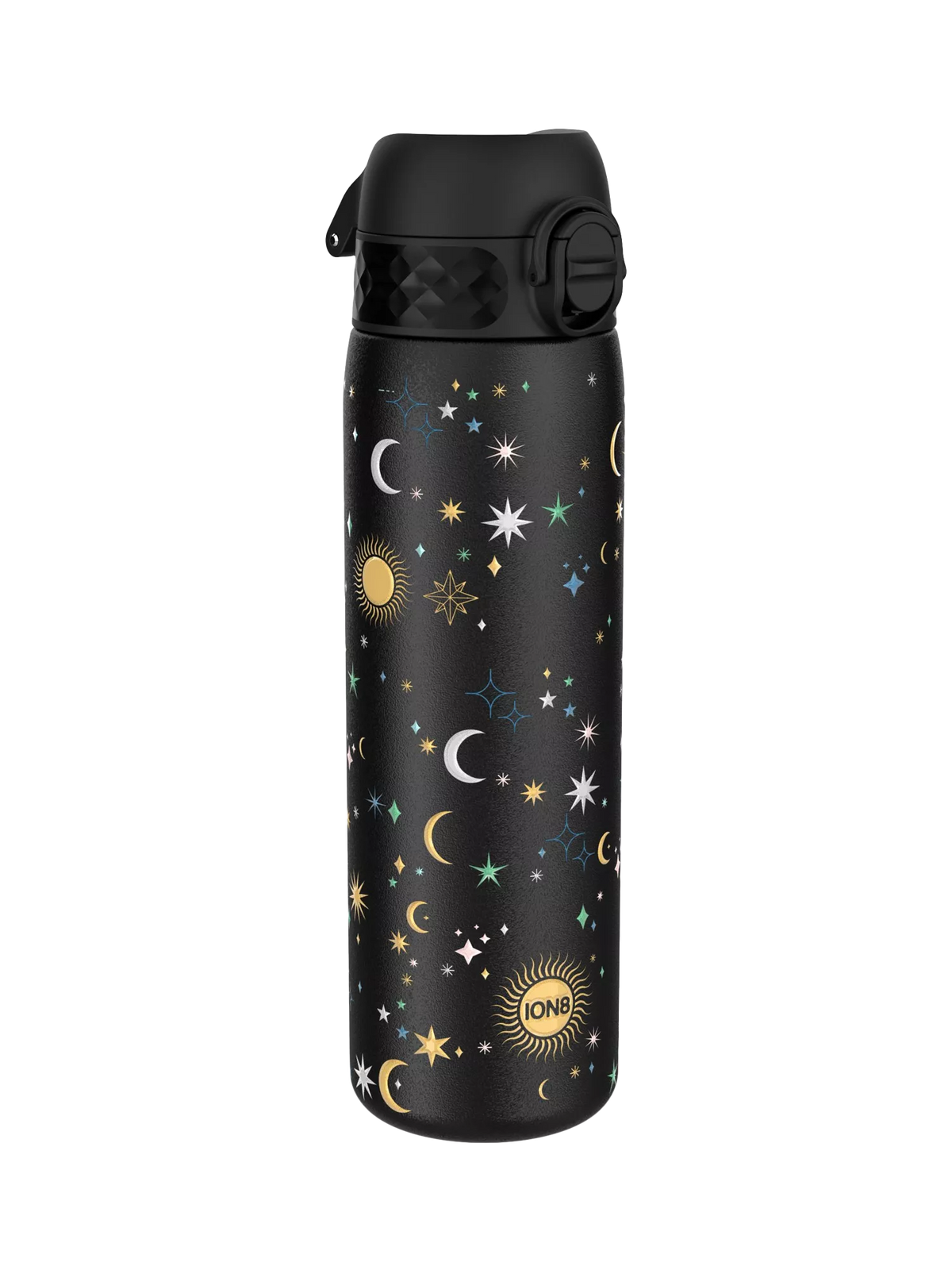 Ion8 Celestial stainless steel drinks bottle 600ml black multi (British brand)