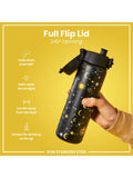 Ion8 Celestial stainless steel drinks bottle 600ml black multi (British brand)