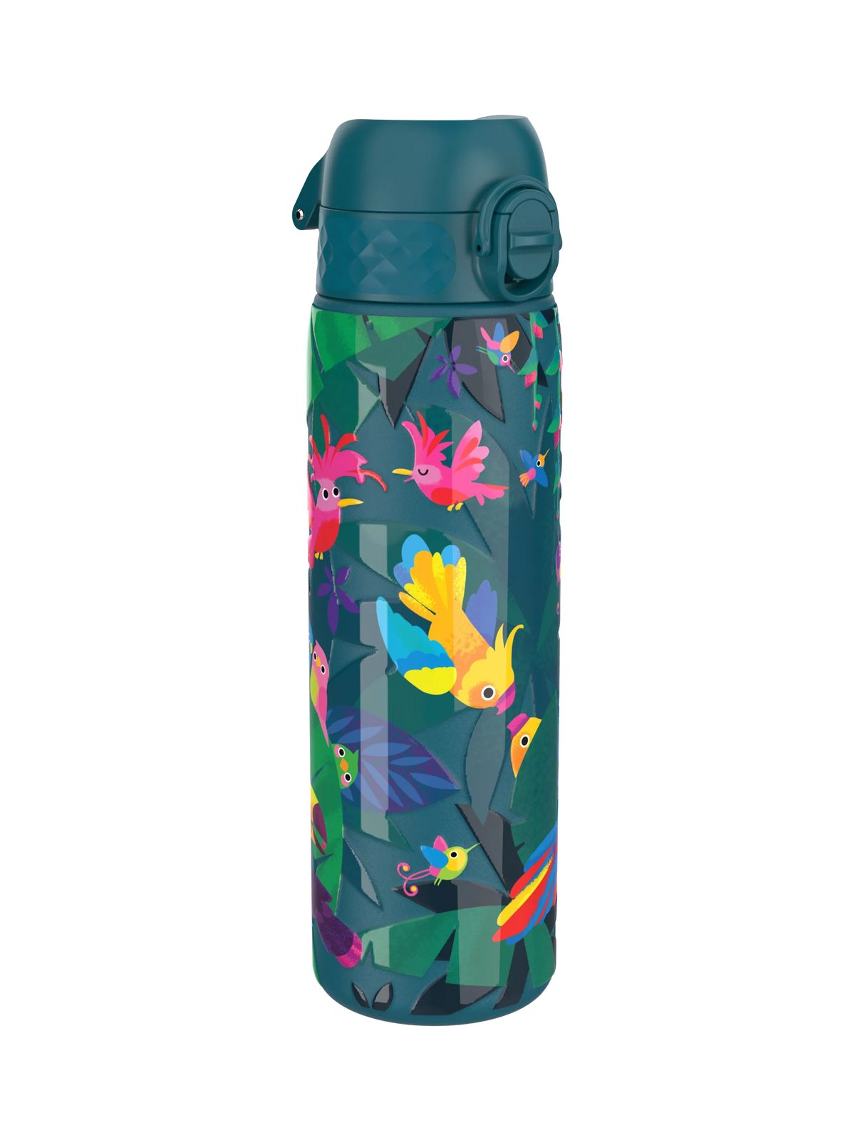 Ion8 exotic birds water bottle 600ml teal multi, imported from the UK