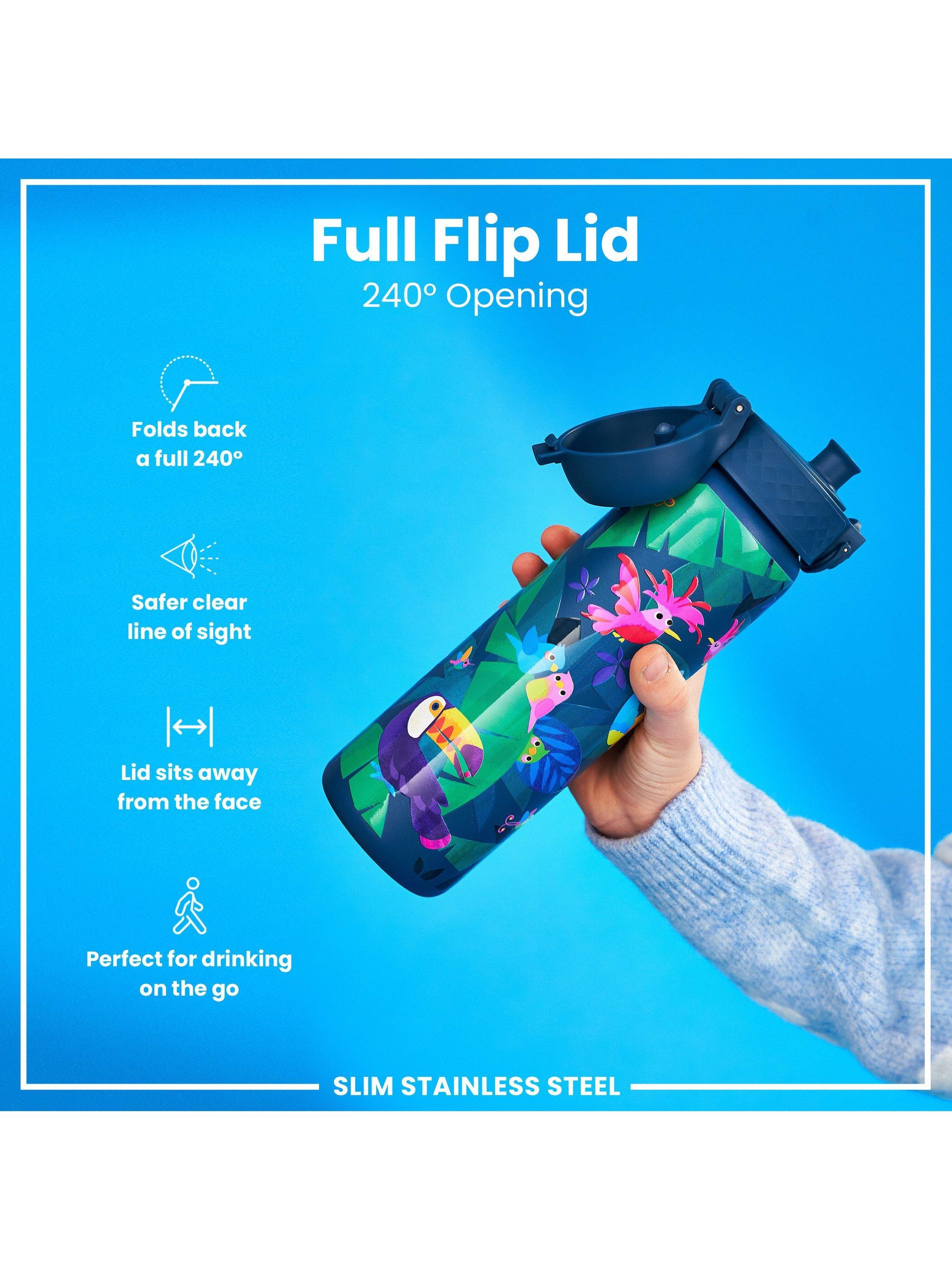 Ion8 exotic birds water bottle 600ml teal multi, imported from the UK