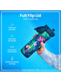 Ion8 exotic birds water bottle 600ml teal multi, imported from the UK