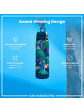 Ion8 exotic birds water bottle 600ml teal multi, imported from the UK