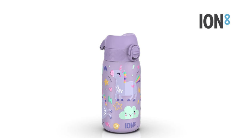 Ion8 kids' stainless steel leak-proof drinks bottle Space 400ml, UK version