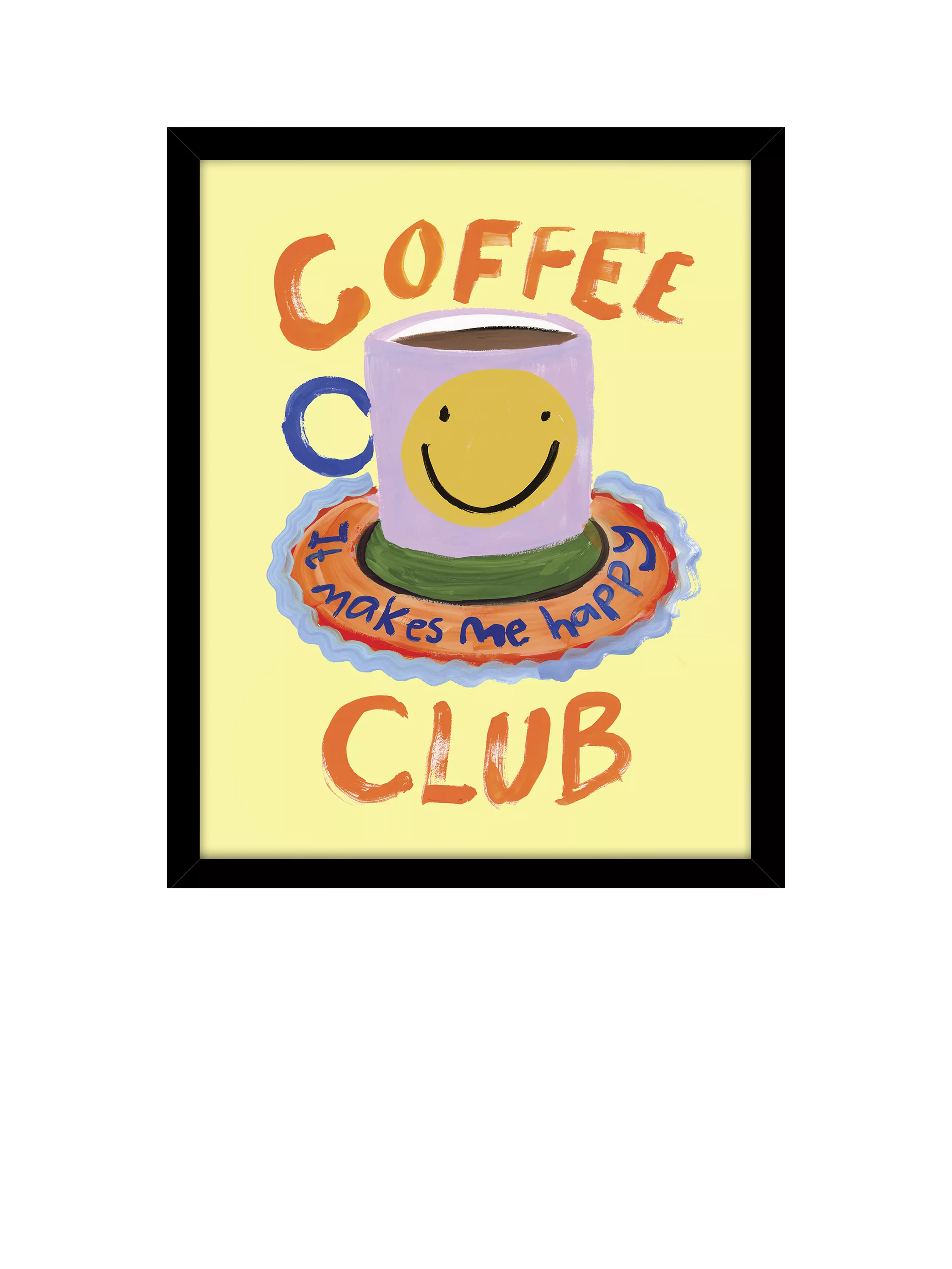 John Lewis framed print 'Coffee Club' 32x26cm (British brand)