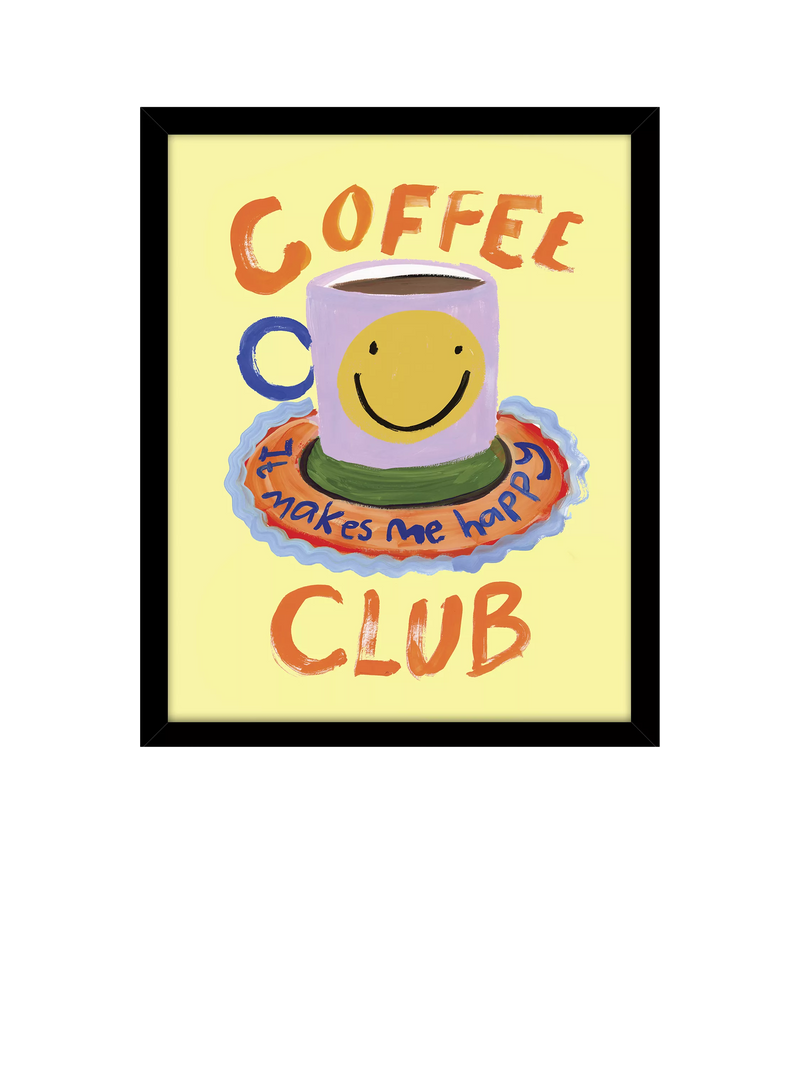 John Lewis framed print 'Coffee Club' 32x26cm (British brand)