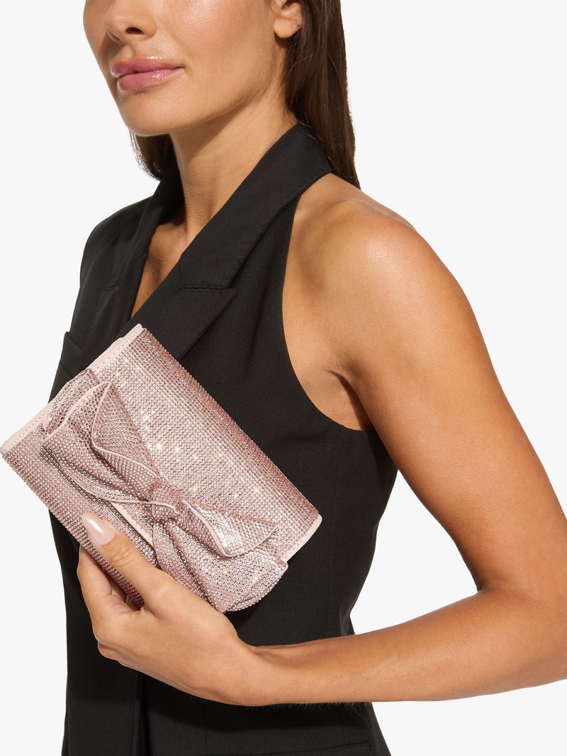 Miss KG Allegra embellished clutch bag pink blush, imported from the UK